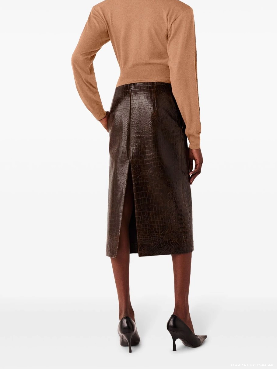 Cheap skirt Women embossed midi McCartney Stella crocodile 0720